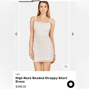 White beaded mini dress